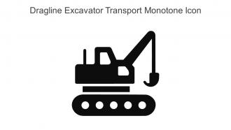 Dragline Excavator Transport Monotone Icon In Powerpoint Pptx Png And Editable Eps Format