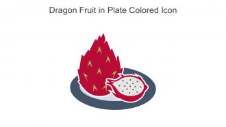 Dragon Fruit In Plate Colored Icon In Powerpoint Pptx Png And Editable Eps Format