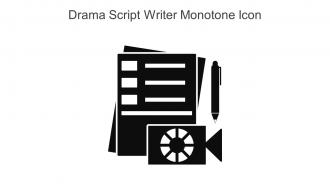 Drama Script Writer Monotone Icon In Powerpoint Pptx Png And Editable Eps Format