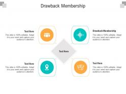 Drawback membership ppt powerpoint presentation infographic template graphics download cpb