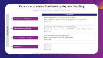 Drawbacks Of Raising Funds From Equity Crowdfunding Evaluating Debt And Equity