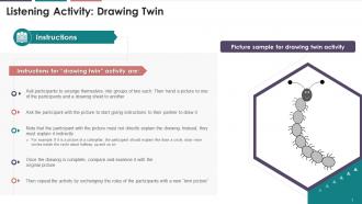 Drawing Twin Activity For Communication Training Ppt