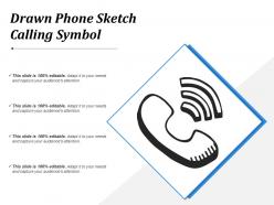 Drawn phone sketch calling symbol