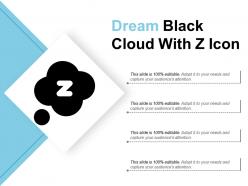 Dream black cloud with z icon