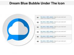 Dream blue bubble under the icon