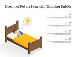 Dream of future idea with thinking bubble