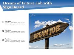 Dream of future job with sign board