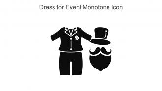 Dress For Event Monotone Icon In Powerpoint Pptx Png And Editable Eps Format