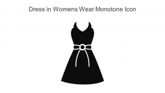 Dress In Womens Wear Monotone Icon In Powerpoint Pptx Png And Editable Eps Format