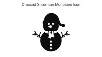 Dressed Snowman Monotone Icon In Powerpoint Pptx Png And Editable Eps Format