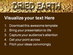 Dried earth global powerpoint templates and powerpoint backgrounds 0811