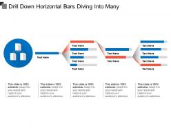 Drill down horizontal bars diving into many