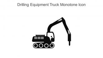 Drilling Equipment Truck Monotone Icon In Powerpoint Pptx Png And Editable Eps Format
