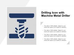 Drilling icon with machine metal driller