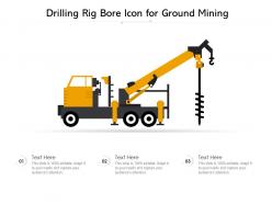 Drilling rig bore icon for ground mining