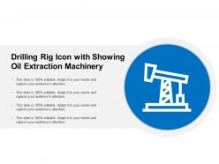 Drilling Rig Icon With Showing Oil Extraction Machinery