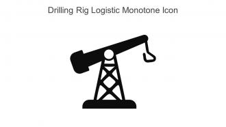 Drilling Rig Logistic Monotone Icon In Powerpoint Pptx Png And Editable Eps Format