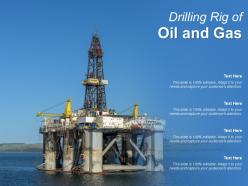 Drilling rig of oil and gas