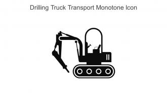 Drilling Truck Transport Monotone Icon In Powerpoint Pptx Png And Editable Eps Format