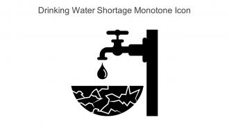 Drinking Water Shortage Monotone Icon In Powerpoint Pptx Png And Editable Eps Format