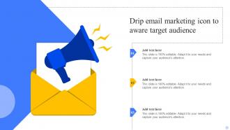 Drip Email Marketing Icon To Aware Target Audience