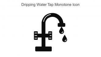 Dripping Water Tap Monotone Icon In Powerpoint Pptx Png And Editable Eps Format