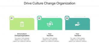 Drive Culture Change Organization Ppt Powerpoint Presentation Visual Aids Outline Cpb