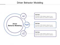 Driver behavior modeling ppt powerpoint presentation gallery icon cpb