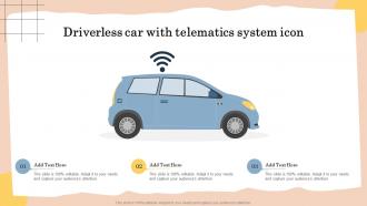 Driverless Car With Telematics System Icon