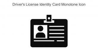 Drivers License Identity Card Monotone Icon In Powerpoint Pptx Png And Editable Eps Format