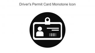 Drivers Permit Card Monotone Icon In Powerpoint Pptx Png And Editable Eps Format