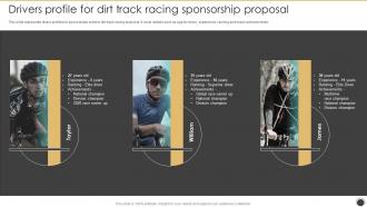 Drivers Profile For Dirt Track Racing Sponsorship Proposal Ppt Download