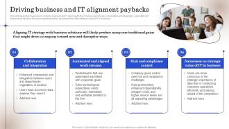 Driving Business And IT Alignment Paybacks Ppt Pictures Guide