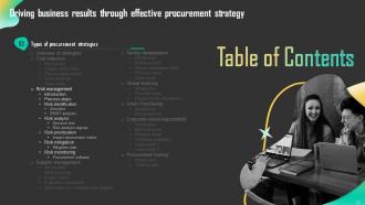 Driving Business Results Through Effective Procurement Strategy Powerpoint Presentation Slides Strategy CD Interactive Analytical