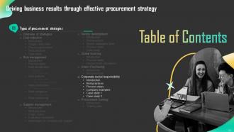 Driving Business Results Through Effective Procurement Strategy Powerpoint Presentation Slides Strategy CD Professional Professionally