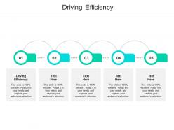Driving efficiency ppt powerpoint presentation portfolio diagrams cpb