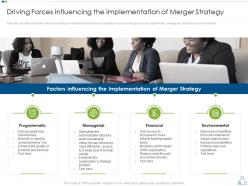 Driving forces influencing merger strategy to foster diversification