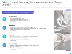 Driving forces influencing the implementation of merger strategy ppt gallery file formats