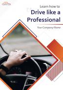 Driving lessons two page brochure template