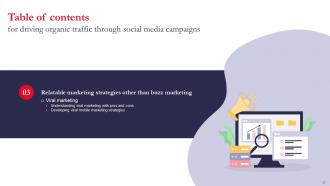 Driving Organic Traffic Through Social Media Campaigns Powerpoint Presentation Slides MKT CD V Idea Informative