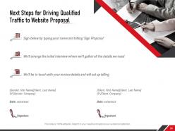Driving qualified traffic to website proposal template powerpoint presentation slides