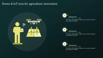 Drone And Iot Icon For Agriculture Innovation