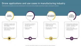 Drone Applications And Use Cases In Manufacturing Industry
