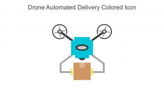 Drone Automated Delivery Colored Icon In Powerpoint Pptx Png And Editable Eps Format