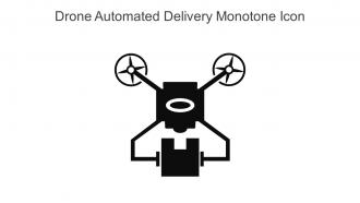 Drone Automated Delivery Monotone Icon In Powerpoint Pptx Png And Editable Eps Format