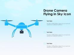 Drone camera flying in sky icon