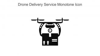 Drone Delivery Service Monotone Icon In Powerpoint Pptx Png And Editable Eps Format