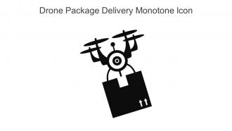 Drone Package Delivery Monotone Icon In Powerpoint Pptx Png And Editable Eps Format