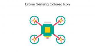 Drone Sensing Colored Icon In Powerpoint Pptx Png And Editable Eps Format