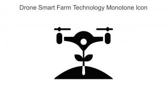 Drone Smart Farm Technology Monotone Icon In Powerpoint Pptx Png And Editable Eps Format